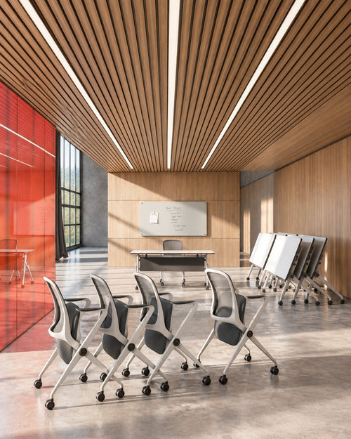 Sillas ARA con mesas ARA DESK